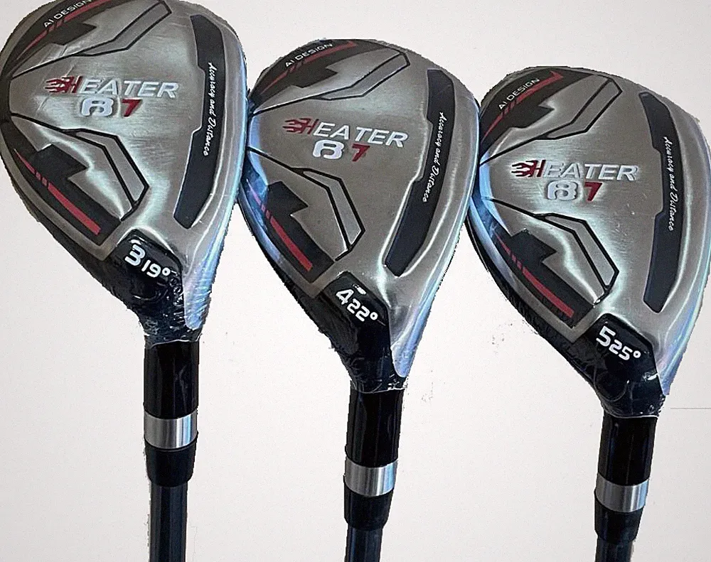 +1" Long Heater B7 Hybrids #3, #4, #5 Taylorfit Graphite Senior Rescue Irons