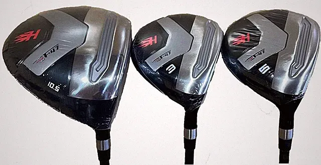 Mens Standard Taylor Fit Heater F47 graphite Senior 10.5 driver 3,5 wood set