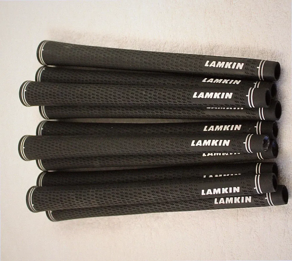 10 - Lamkin Crossline Standard Size Black Golf Grips