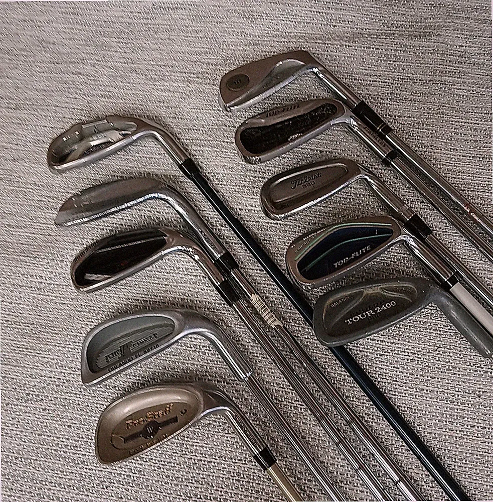 10 Mix Brands Right Hand Golf Clubs Wedges Irons Top Flite Wilson Lot