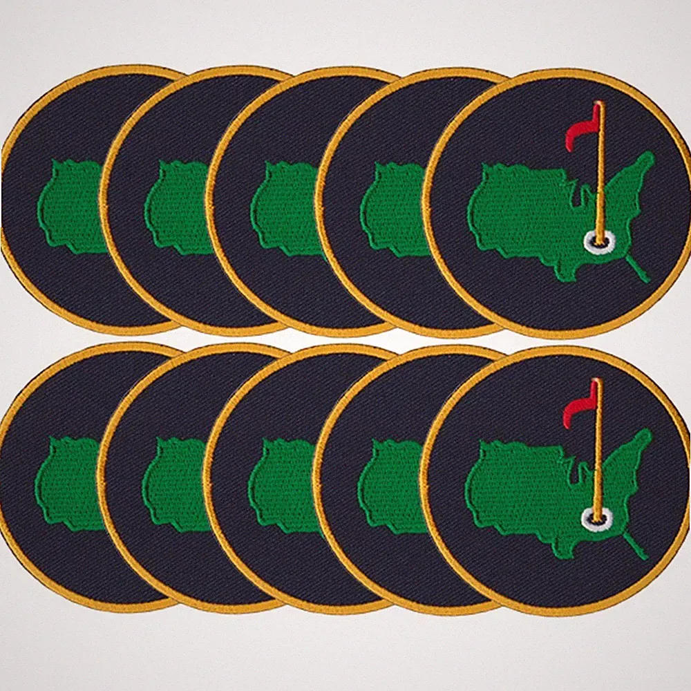 10 pcs Golf Masters Augusta Logo Size 2.9"x2.9" Sew Embroidered Iron on Patches