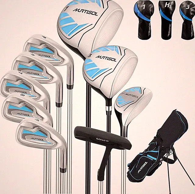 10 Pieces Complete Mens Womens Golf Clubs Set Right Hand for Men Women Includes