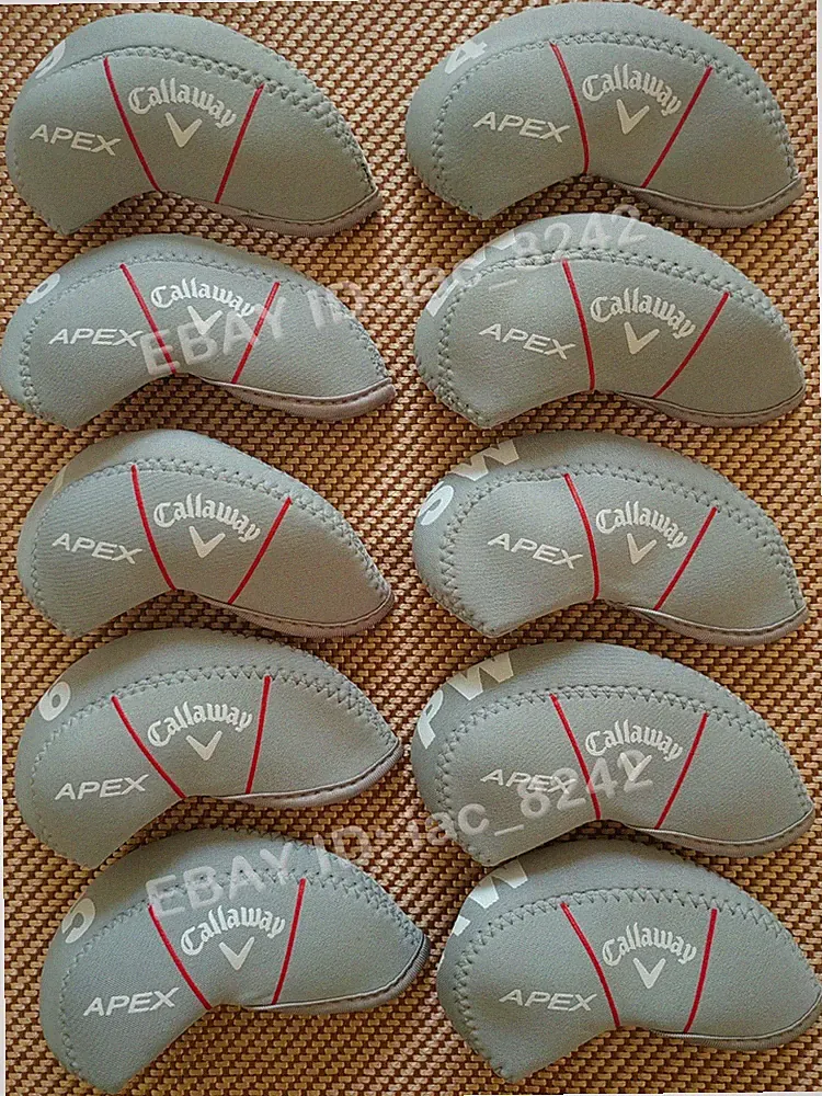 10Pcs Callaway APEX Golf Club Iron Head Covers Neoprene 4-9-ASPL/W