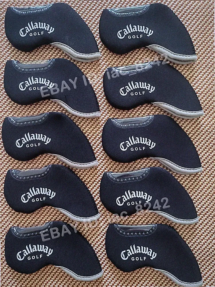 10Pcs Callaway Golf Club Iron Head Cover Headcover Neoprene Clear Window