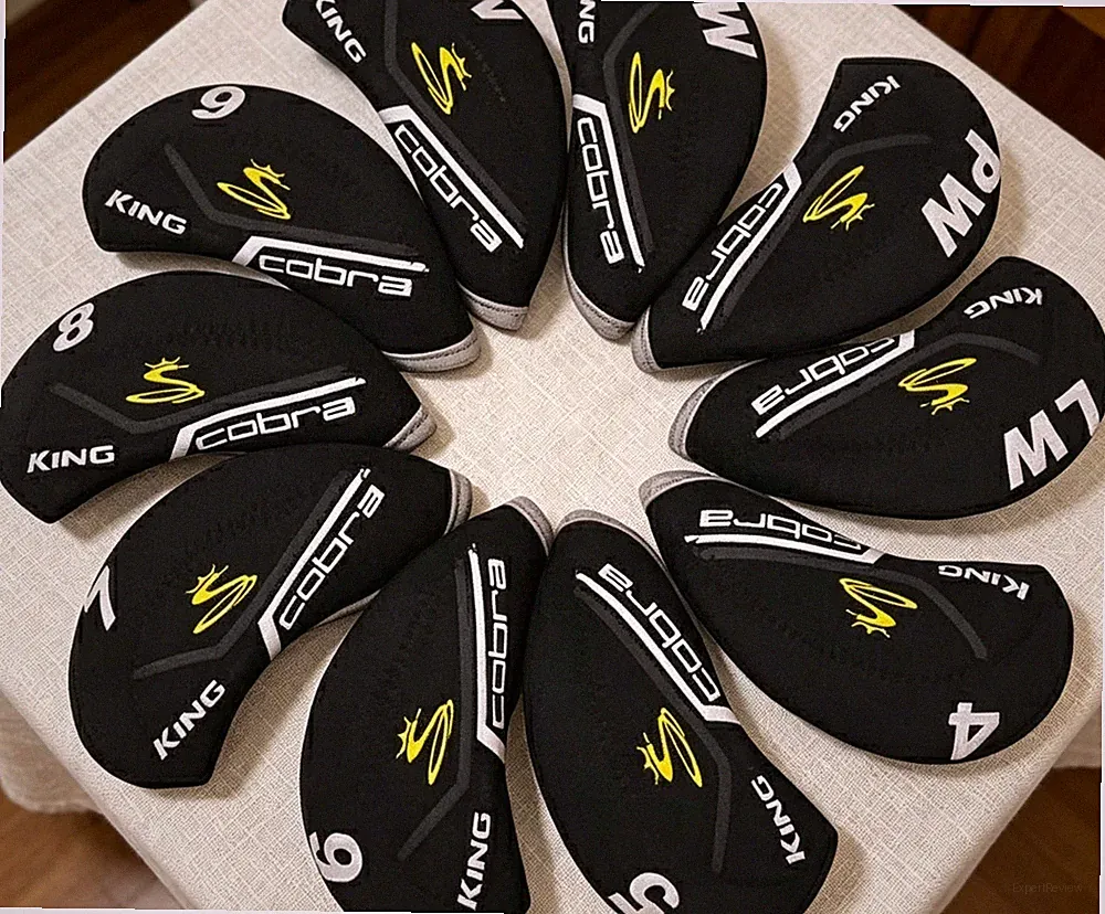 10Pcs Cobra KING F8 Golf iron Headcover Neoprene 4-9 ASPL/W Black