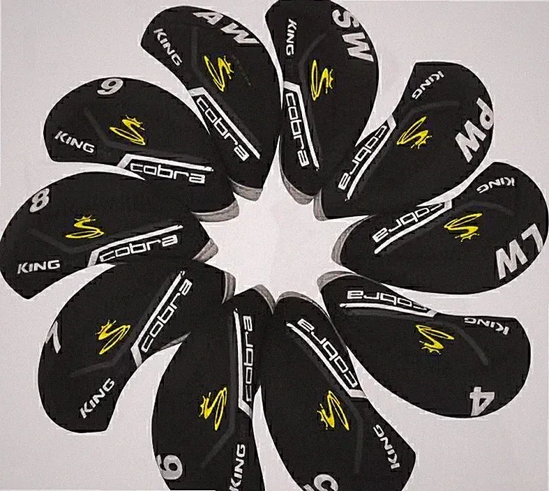 10Pcs Cobra King F8 Iron Covers Neoprene Golf Club Set 4-9 PW GW SW LW Free Send