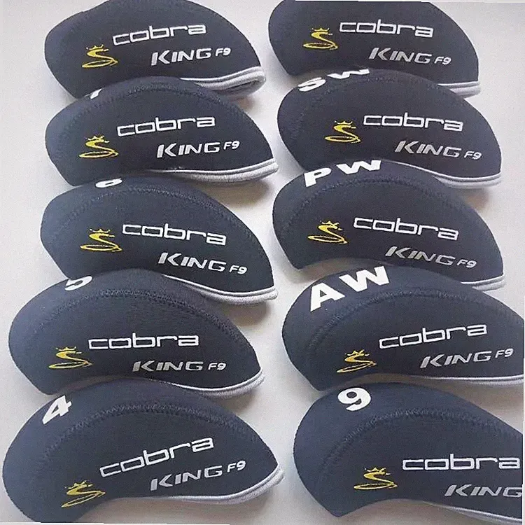 10Pcs Cobra King F9 Iron Covers Neoprene Golf Club Set 4-9 PW GW SW LW Free Send