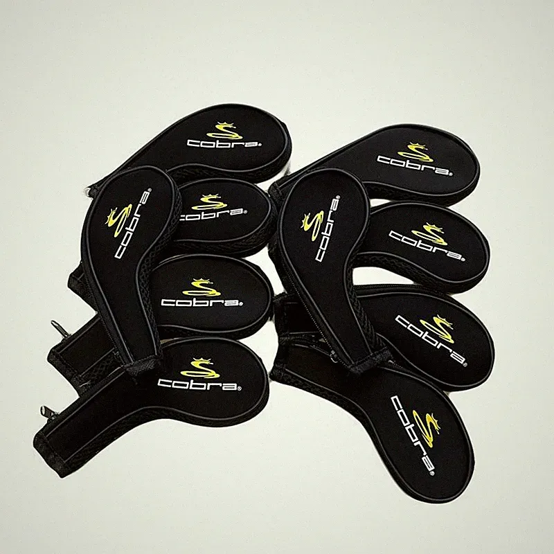 10pcs Golf Club Iron 3-9-APSW HeadCovers Long Zipper For Cobra Club Head Covers