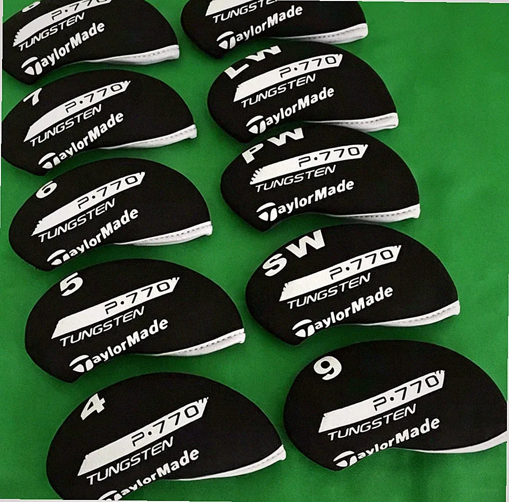 10Pcs Golf Iron Covers Headcover For TaylorMade P770 TUNGSTEN Neoprene