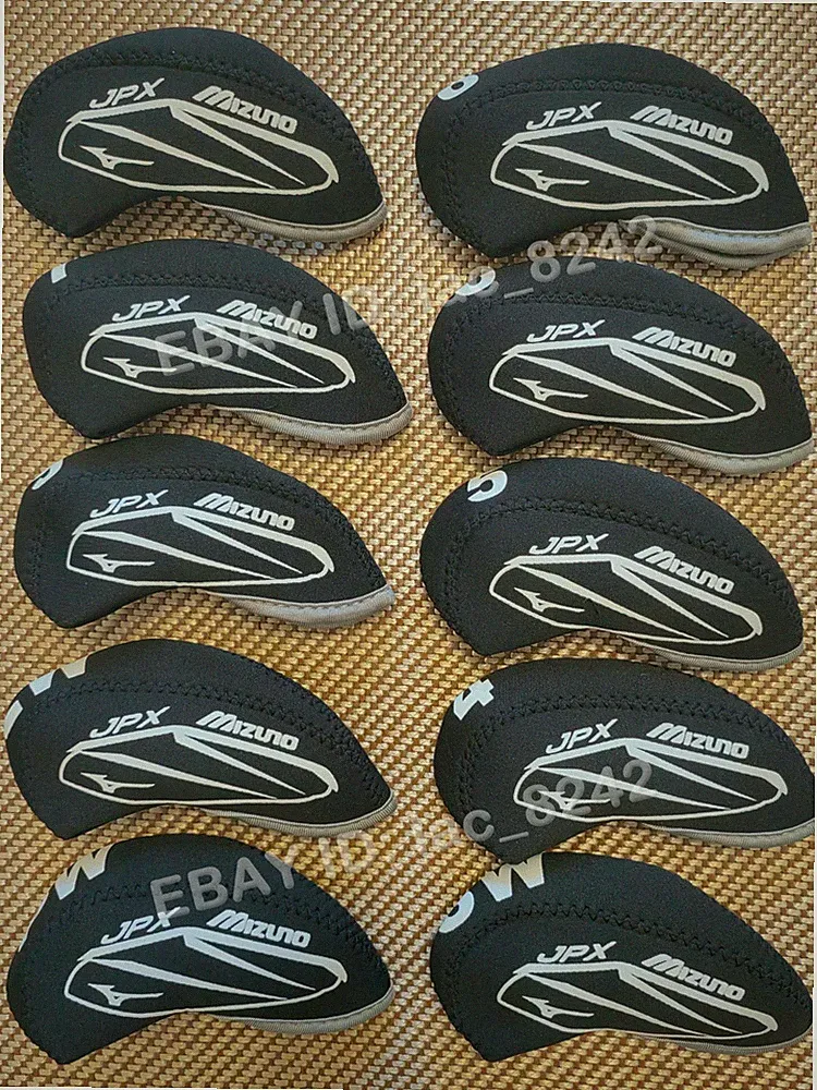 10Pcs Mizuno JPX Golf Club Iron Head Covers Neoprene 4-9-ASPL/W