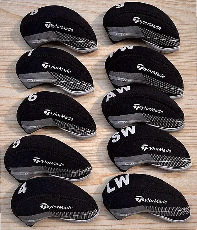 10Pcs TaylorMade Qi P790 P770 P7CB Stealth Golf Club Iron Head Covers 4-9-ASPL/W