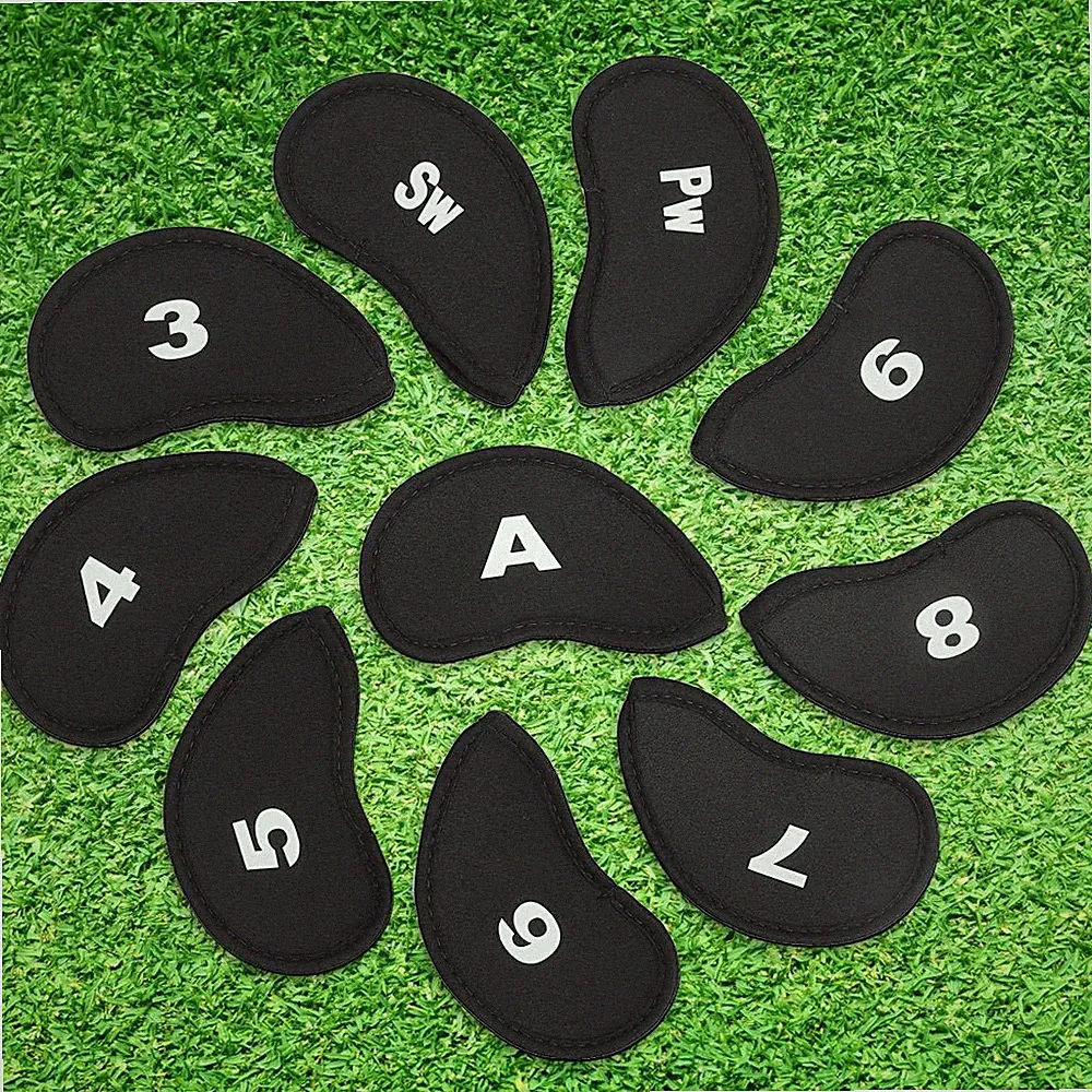 10x Neoprene Golf Club Iron Head Cover Set Fit Titleist Callaway Ping Taylormade