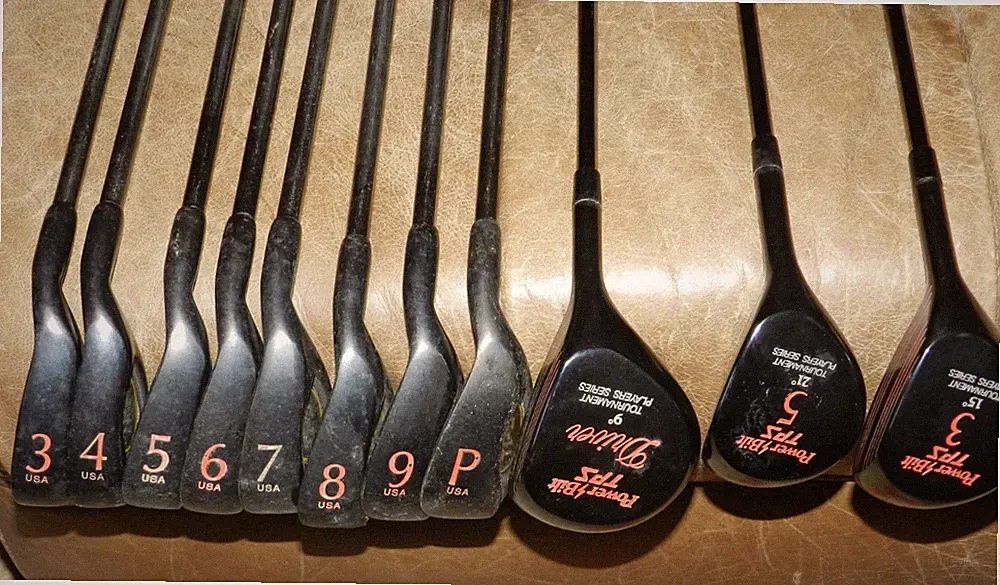 11 PC PowerBilt TPS RH Golf Club Set Melonite Factory Steel Irons/Drivers D75K