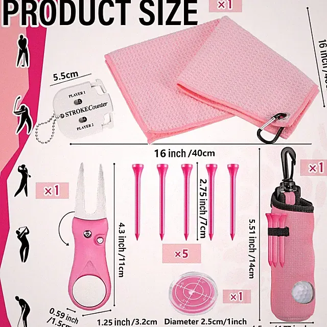 11 Pcs Golf Accessories Kit, Include Golf Tees Golf Towel Golf Ball Bag with...