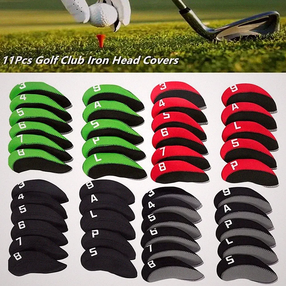 11Pcs Golf Club Headcovers Irons Set Club Iron Head Covers Golf Accessoires US
