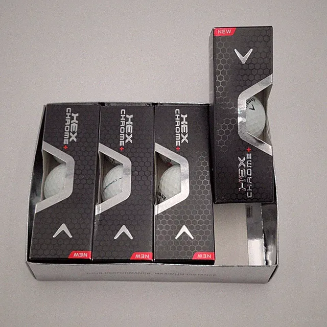 12 (1 dozen) Callaway Hex Chrome+ Golf Balls ( 4 packs X 3 Golf Balls)