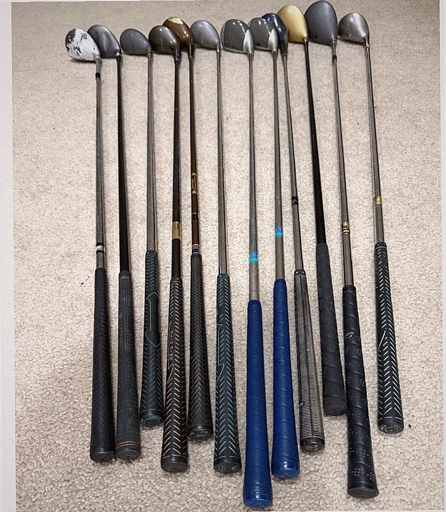 12 Golf Club Lot Cobra GTM Wilson Dynapower Bob Toski Dynatour RAM Woods Driver