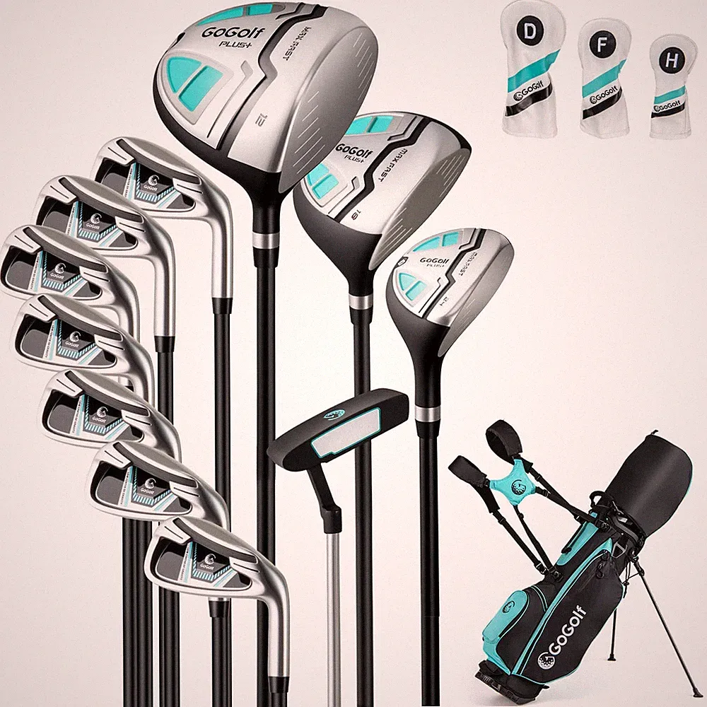12 PCS Women's Complete Golf Club Set Right Hand 460CC #1 Driver & #3 Fairway