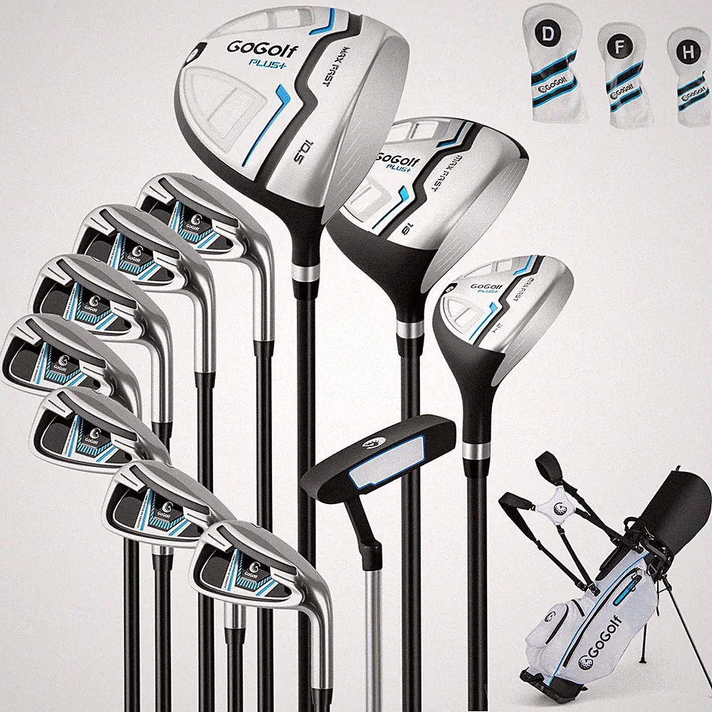 12 Pieces Men's Complete Golf Club Set Right Hand Includes 460CC #1 Driver