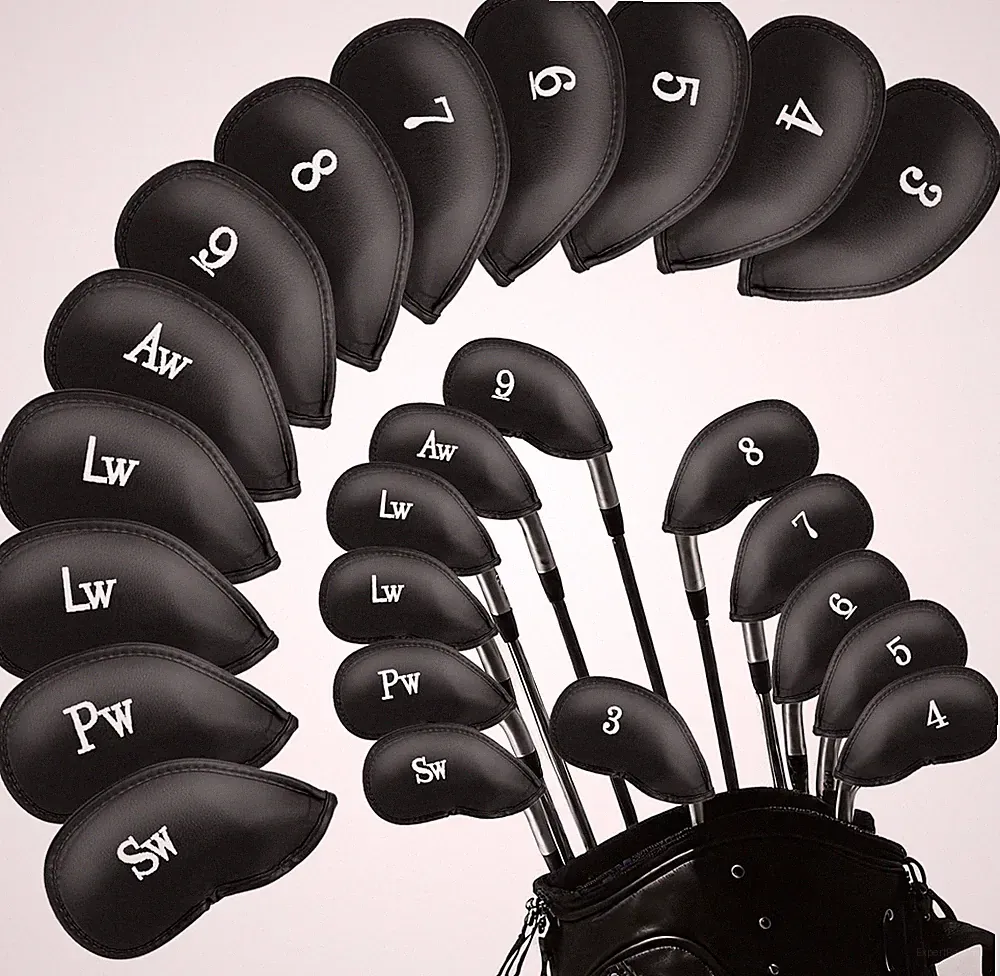 "12Pcs/Pack New Meshy Golf Iron Covers Set Golf Club Head Cover Fit Most Irons "