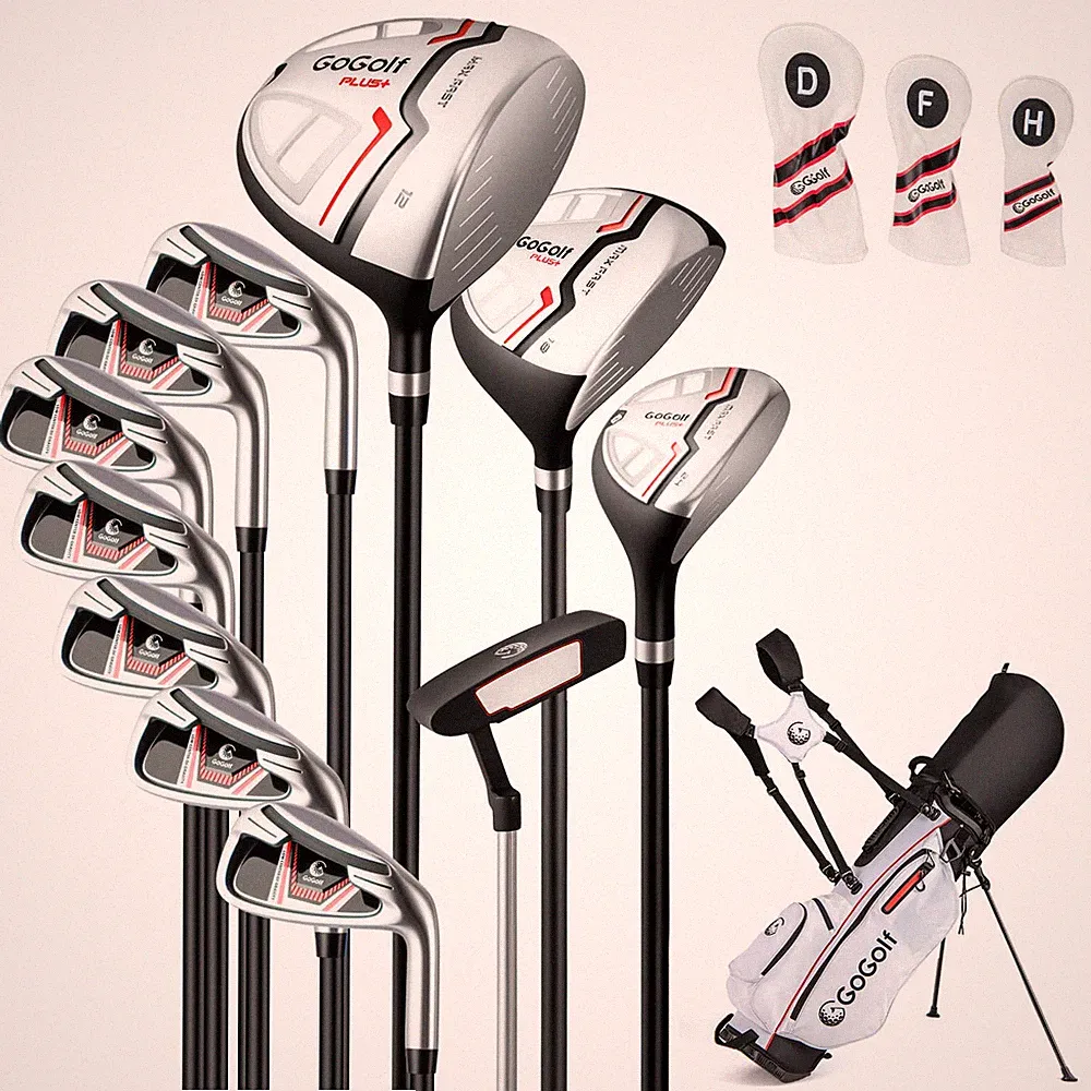 12PCS Women's Complete Golf Club Set Right Hand w/ Golf Stand Bag & Rain Hood