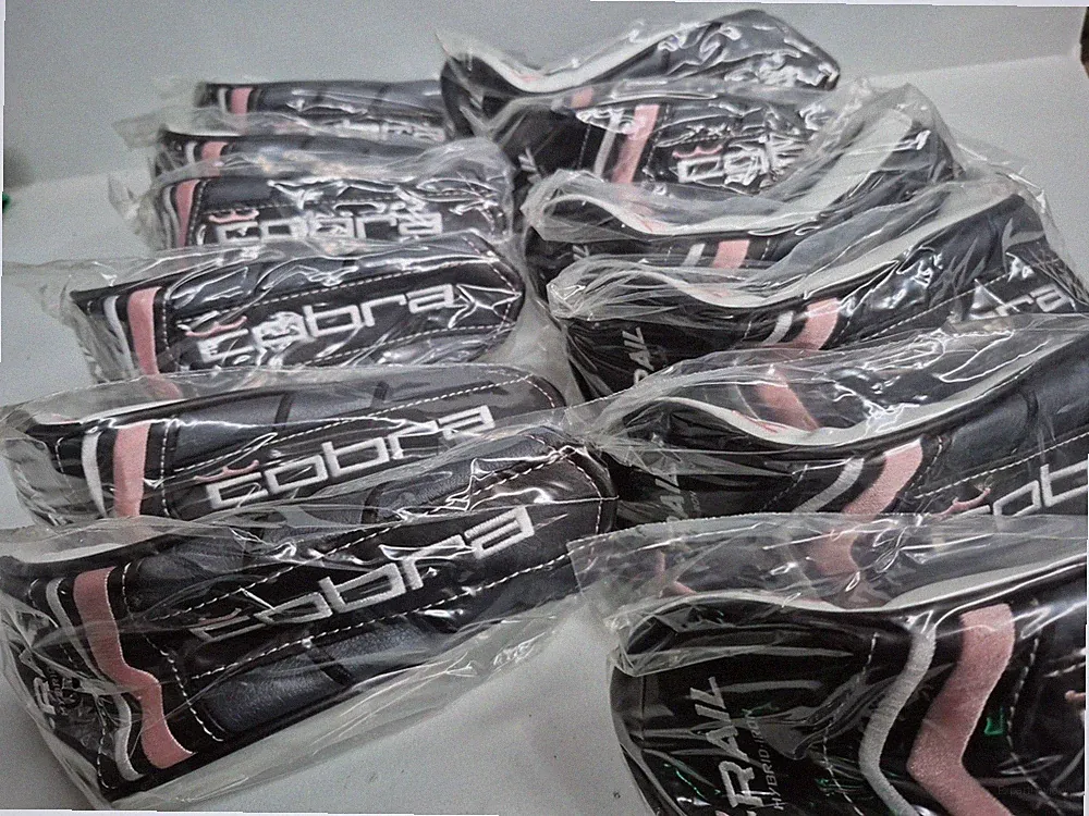 12x Cobra Golf T-rail hybrid head cover rescue mens/womens Black/Pink (GC15)