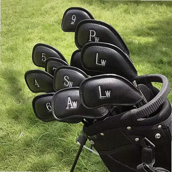 12X Headcover Leather Golf Iron Head Cover Fit Callaway Ping Taylormade Titleist