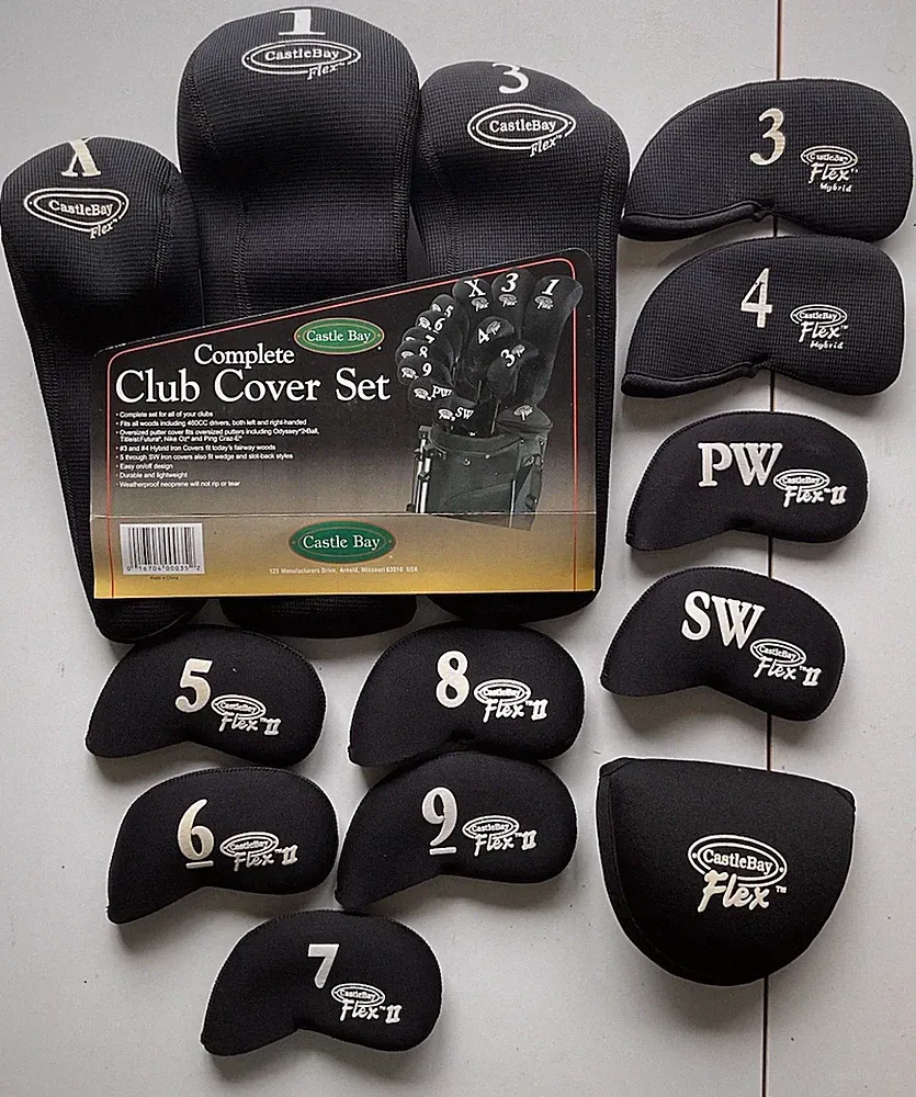 13 Piece Castle Bay Golf Club Head Covers - Neoprene - irons/wedges/putter