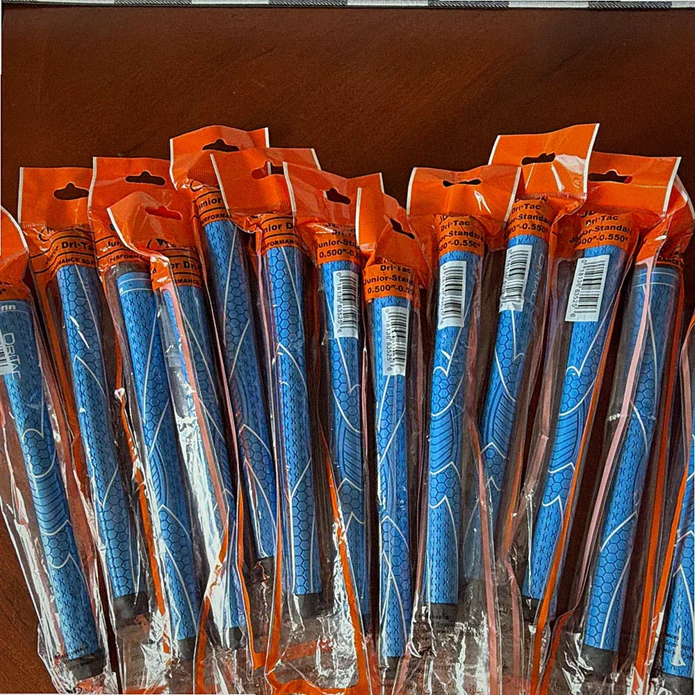 13 Winn Dri-Tac Junior Standard Rubber Golf Club Grip Blue/Black JDT-BL