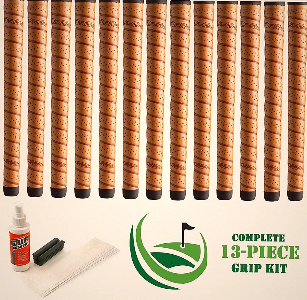 13 x Winn Golf Dri-Tac DriTac Wrap Performance Soft Copper Midsize Grips + KIT!