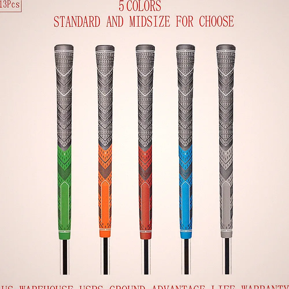 13PCs Golf Girp Golf Club Grip Golf Grip Anti-slip 60R Natural Rubber Best Grips