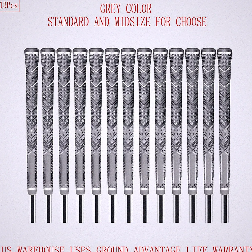 13PCs Golf Girp Golf Club Grip Golf Grips Anti-slip Dual Traction Grey Grip