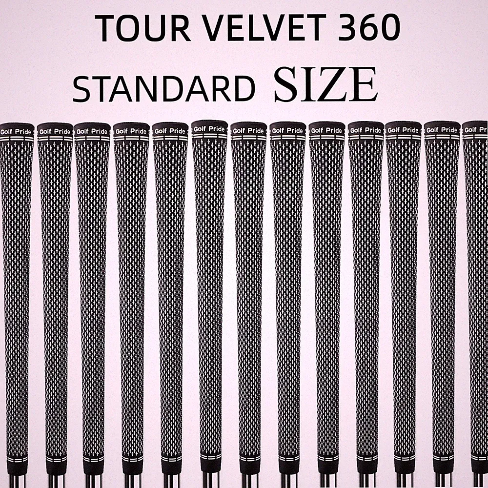 13Pcs Tour Velvet 360 Standard Size White Black Grip Golf Club Grips