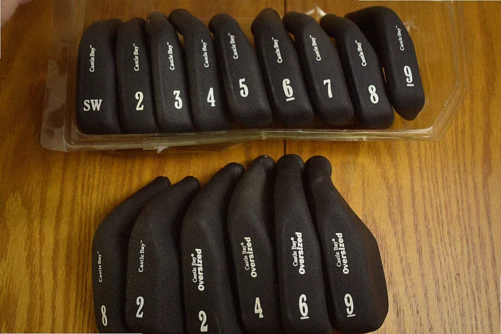 15 Castle Bay RH Golf Iron Club Head Covers 2,2,3,4,5,6,7,8,8,9 SW OS 2,4,6,9