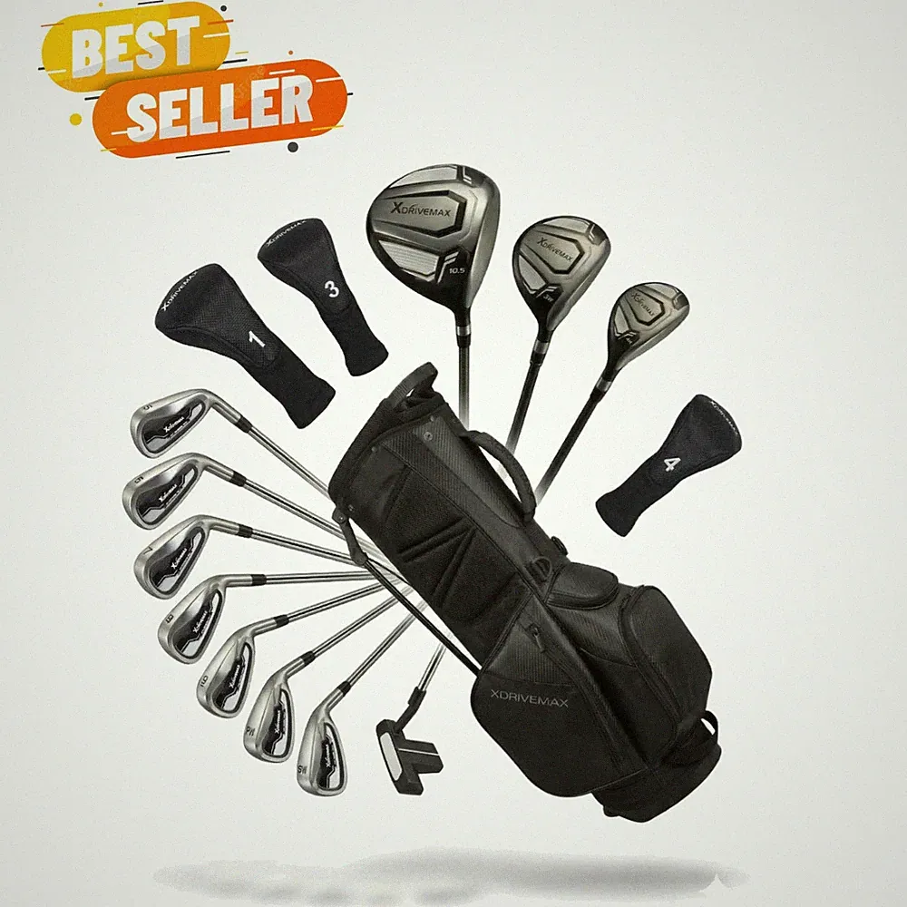 15-Piece Golf Clubs Men Complete Golf Club Set - Beginner Golf Clubs Set for...