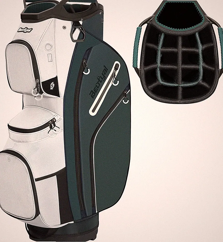 15 Way Golf Cart Bag with Organizer Top, Golf Club Cart Bag for Men