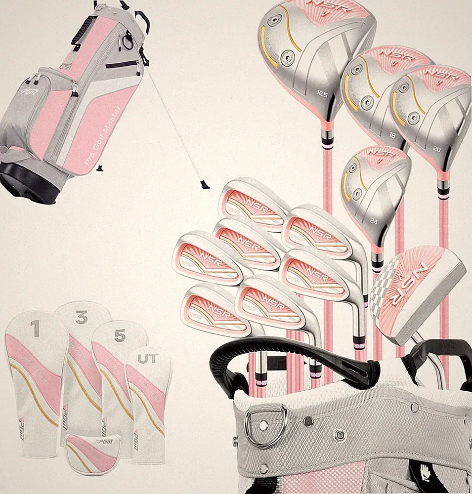18-Piece Women's Right-Handed Golf Club Set for Beginners & Intermediates