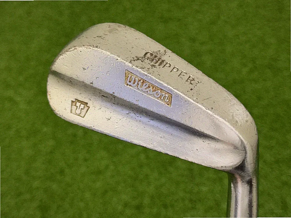 1950s Original Wilson Golf Chipper Right Handed Steel Step Down Leather Grip