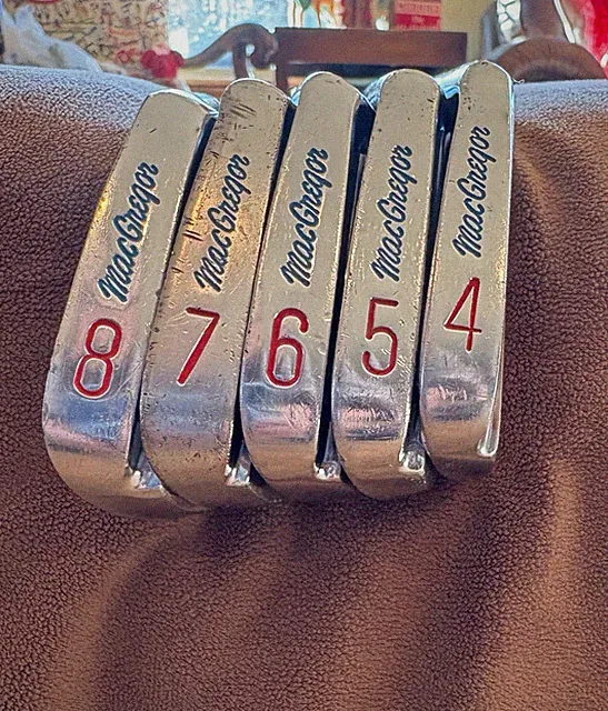 1969 MacGregor Barbara Romack Designer Irons 4-8 Ladies Tru-Action Steel Step