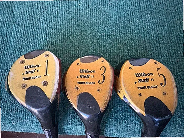 1983 WILSON STAFF II TOUR BLOCK Wood Set - RH, 1/3/5 TT DYNAMIC w/Stiff Flex!