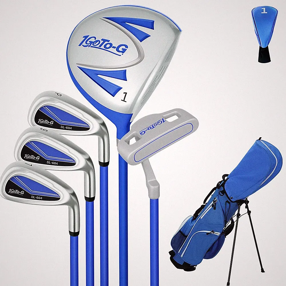 1GoTo-G Kids Golf Clubs Set, Youth Junior Set Ages 9-12 Blue