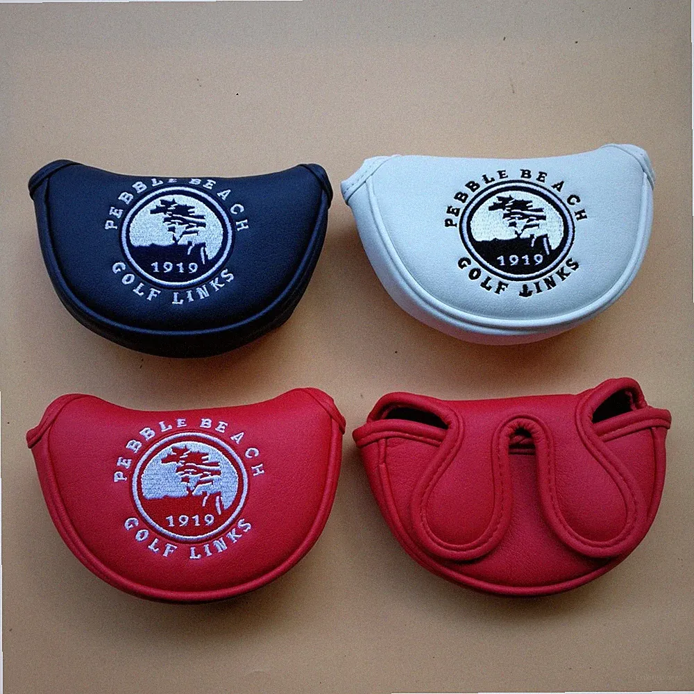 1pc Pebble Beach Golf Mid Mallet Head Cover for Center Shaft Small Mallet Putter