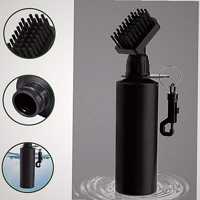 1X Golf Club Brush Tool Kit Groove Cleaner Cleaning Tool With Spray Water Bottle