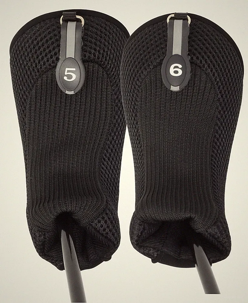 2 BRAND NEW HYBRID HEAD COVERS 5 6 SET THICK BLACK NEOPRENE GOLF CLUB HEADCOVER