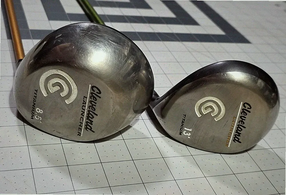 2 Cleveland Launchers, Titanium 13º & 8.5° Woods, Graphite Shaft RH, 65-R 65g-S