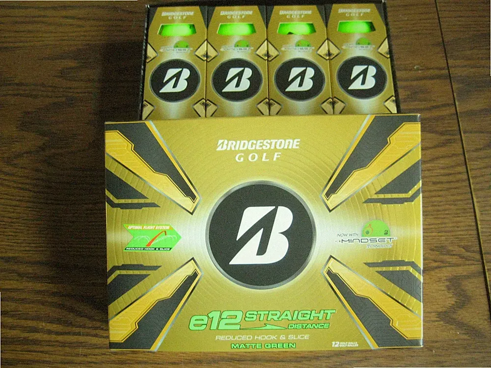 2 dozen BRAND NEW 2025 Bridgestone E12 Straight Distance golf balls Green