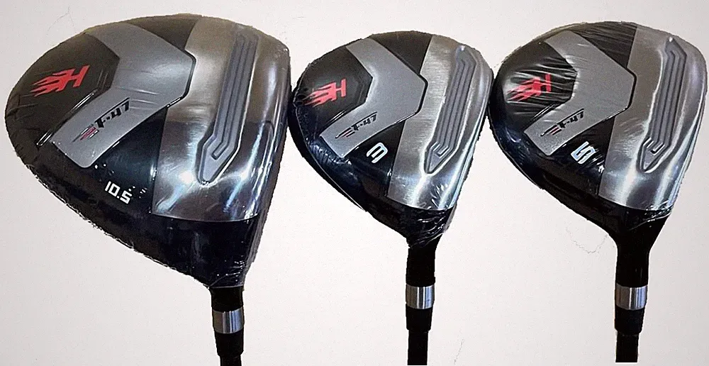Mens Standard Taylor Fit Heater F47 graphite Senior 10.5 driver 3,5 wood set