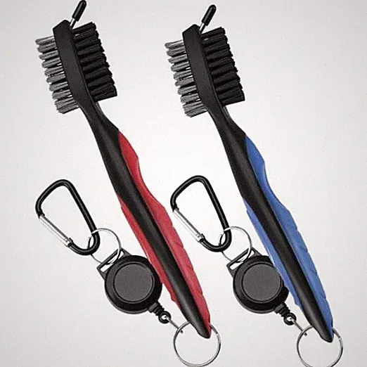 2 Pack Golf Club Brush, Professional Golf Club Cleaner with Retractable Zip