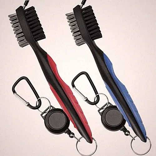 2 Pack Golf Club Brush, Professional Golf Club Cleaner with Retractable Zip