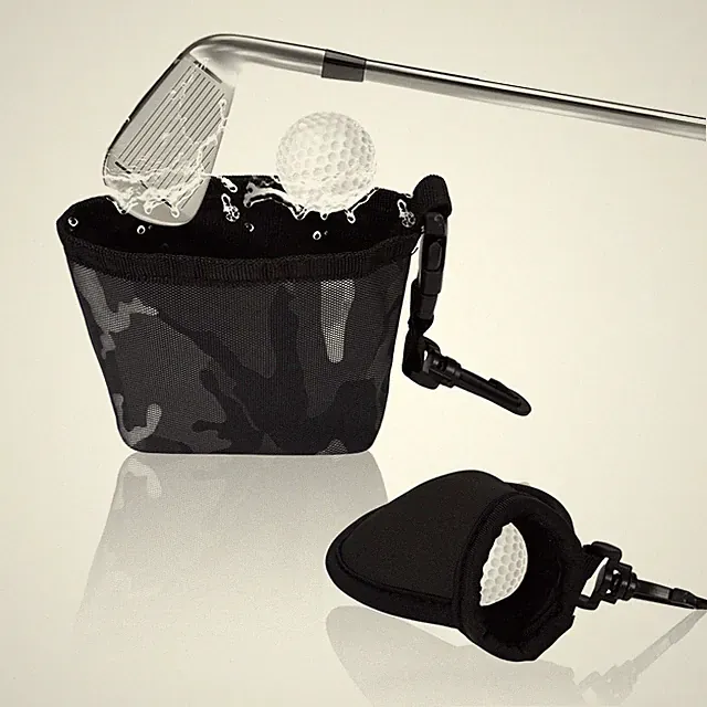 2 Pcs Golf Ball Cleaning Bag Waterproof Golf Club and Golf Ball Cleaner Water...